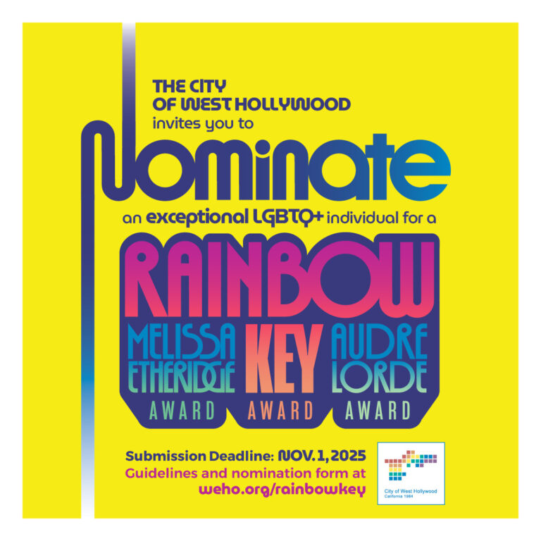 City of West Hollywood Opens Nominations For its 2025 Rainbow Key Awards | News