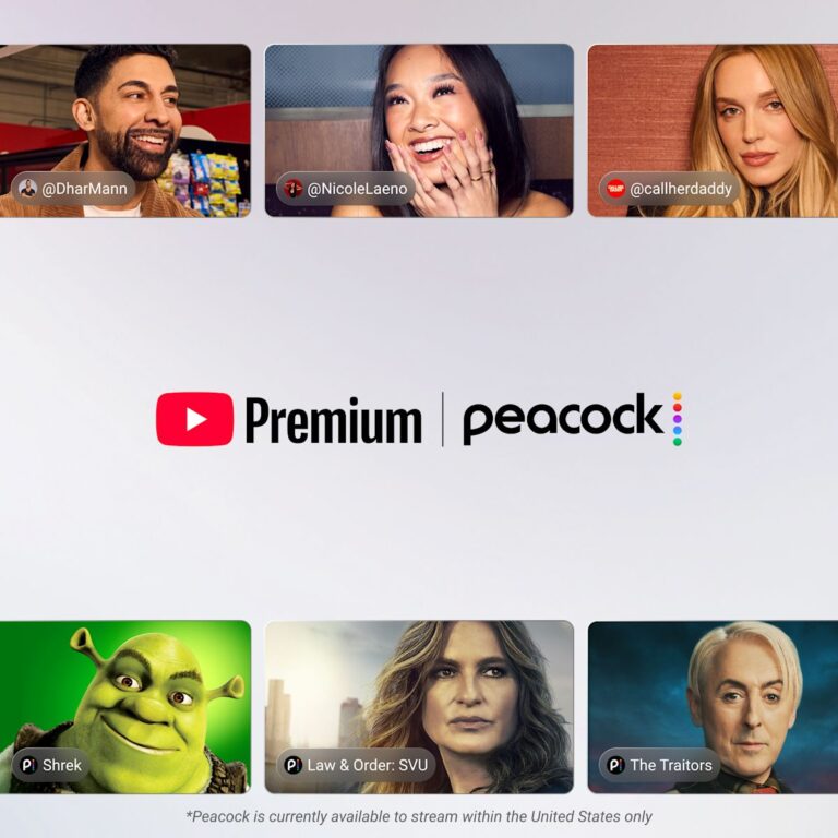 Peacock to Be Included With YouTube Premium in Major Streaming Tie-Up